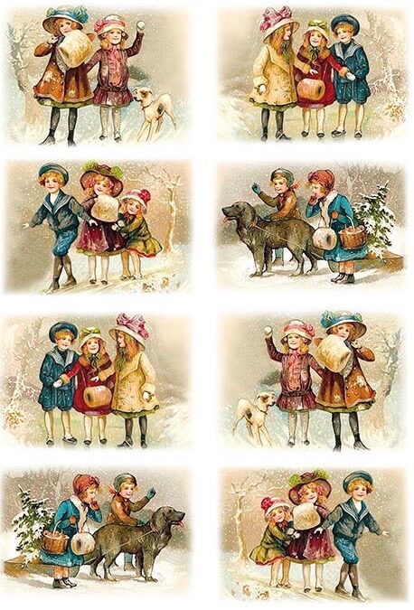 Vintage Winter Kids 