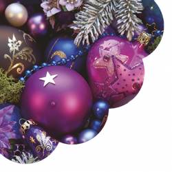 Purple Baubles Round Napkins