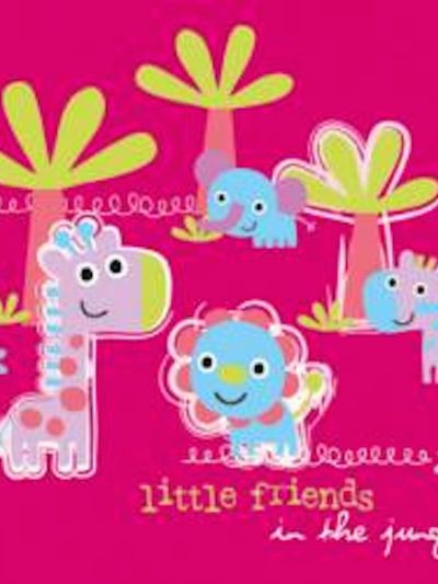 Jungle Little Friends Pink Luncheon Napkins
