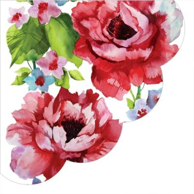 Watercolor Roses Round Napkins