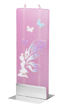 Pink Fairy Flat Candle