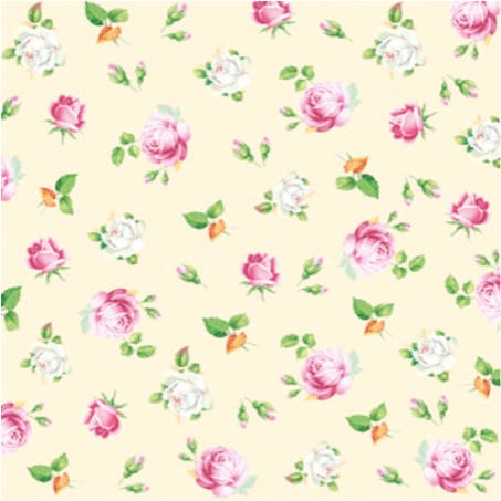 Tiny Pink & White Roses Luncheon Napkins