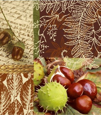 Chestnuts and Acorns Luncheon Napkins