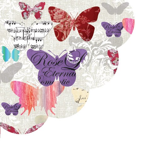 Romantic Butterflies Round Napkins