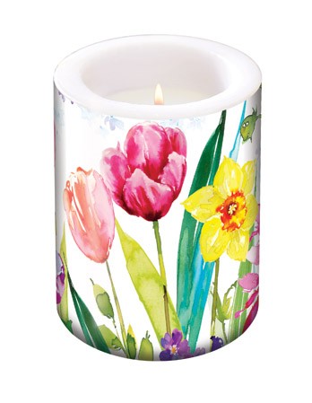 Pillar Candle Tulips Lea