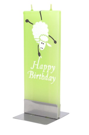 Birthday Sheep Flat Candle