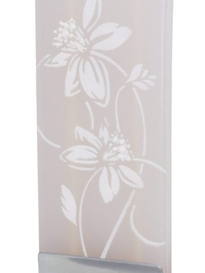 Abstract White Flower Flat Candle