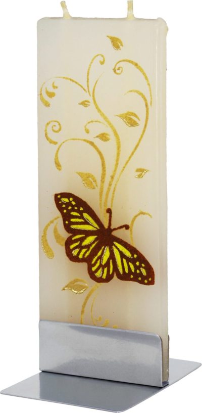 Yellow Butterfly Flat Candle