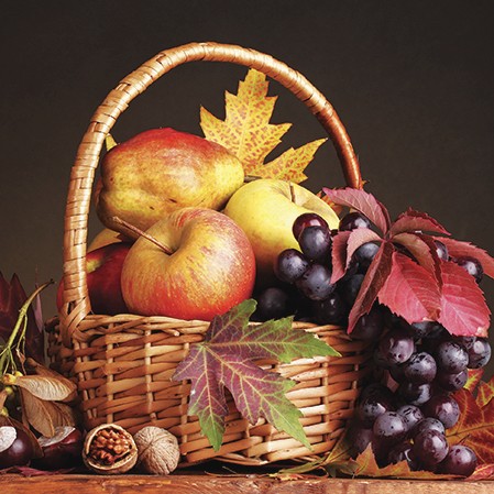 Autumn Basket  Luncheon Napkins