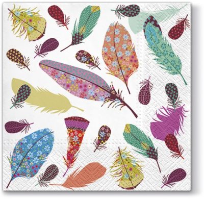 Delicate Feathers Luncheon Napkins