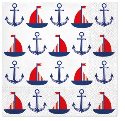 Ships and Anchors Luncheon Napkins