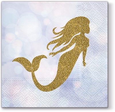 Golden Mermaid Luncheon Napkins