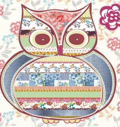 Patterned Owl Luncheon Napkins