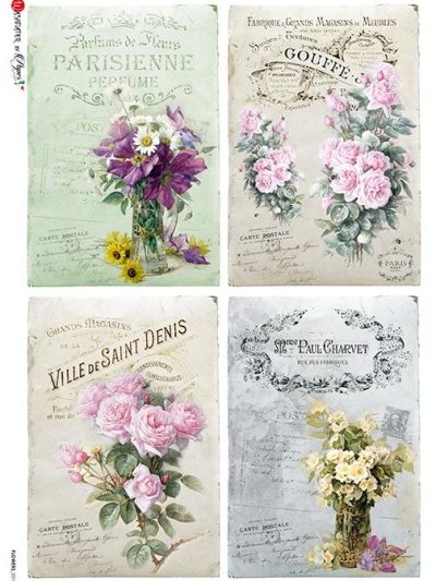 French Bouquets Rice Paper