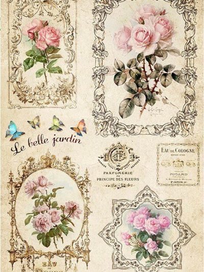 French Postcards Rice Paper