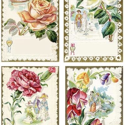 Flowers Stamps Rice Paper