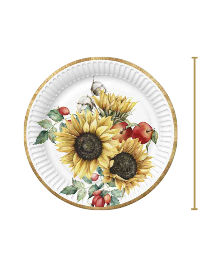 Autumn Sunflowers Dessert Plate