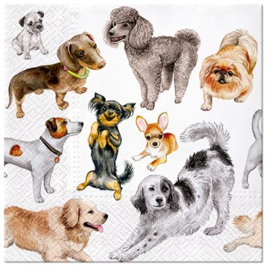 Dogs Happiness Luncheon Napkins