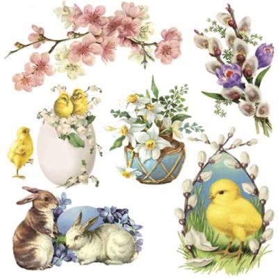 Easter Decoupage Luncheon Napkins
