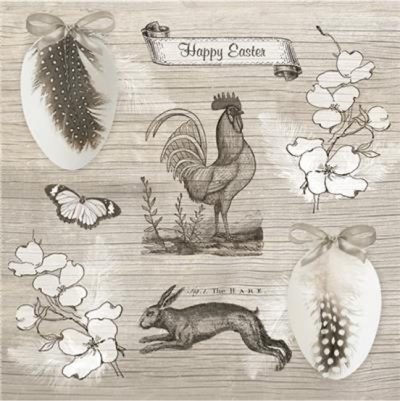 Vintage Happy Easter Luncheon Napkins