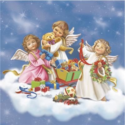 Angels with Toys Luncheon Napkins