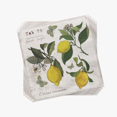 Lemon Botany Cocktail Napkins