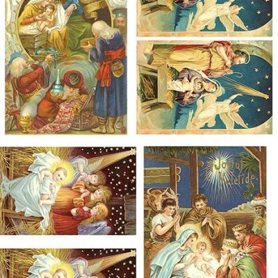 Nativity Collage Rice Paper