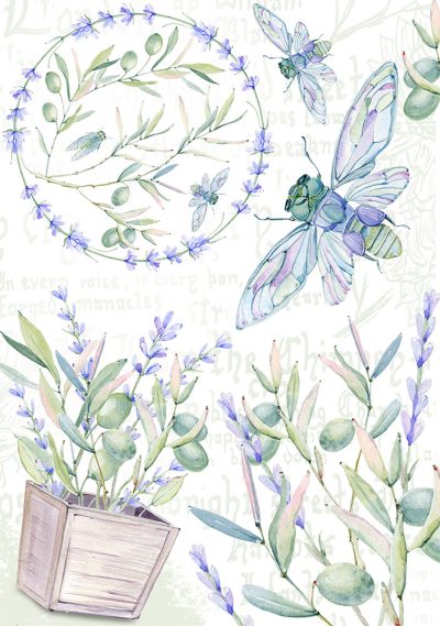 Lavender Cicada Rice Paper