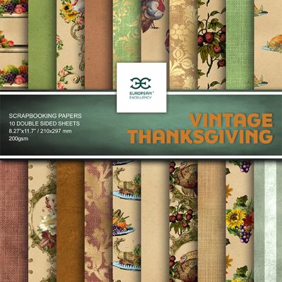 Vintage Thanksgiving Scrapbooking Paper
