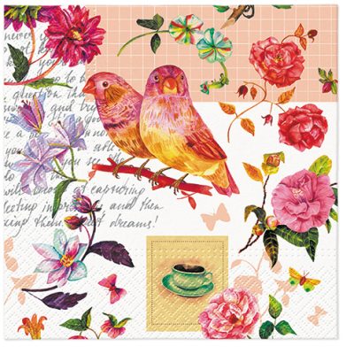 Floral Poetry Luncheon Napkins