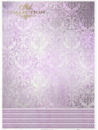Lavender Damask Rice Paper
