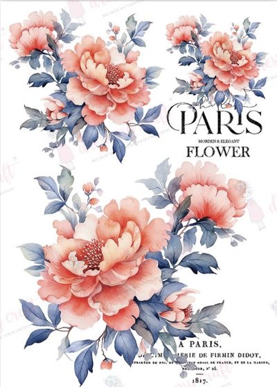Paris Blooms – Mini Wet Transfer