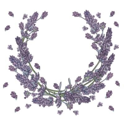 Lavender Wreath Luncheon Napkins