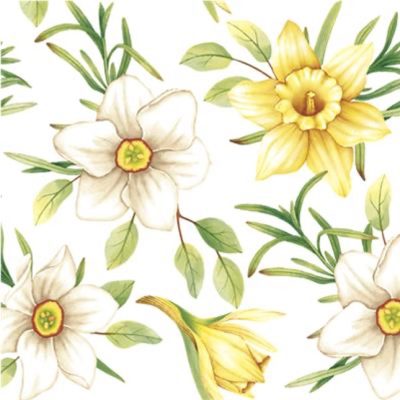 Watercolor Daffodils Luncheon Napkins